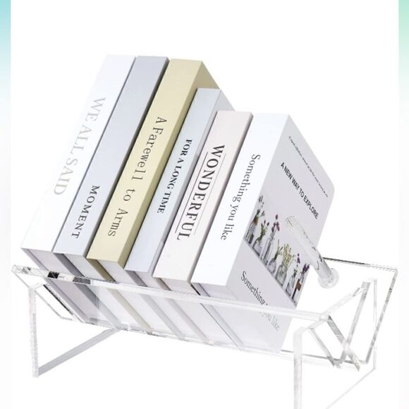 Acrylic Clear Desktop Bookcase, Book Storage Organizer Bookshelves Desk - Picture 1 of 2